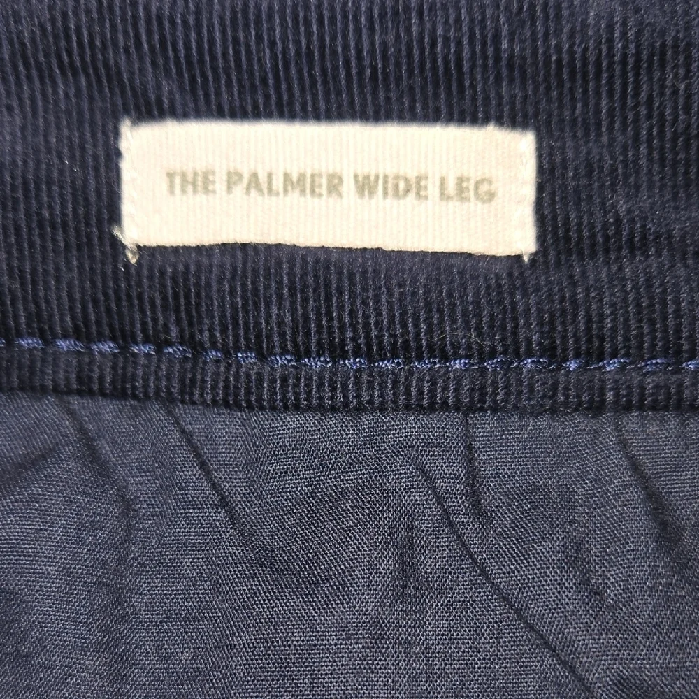 LOFT 2 Pairs: BROWN & NAVY  Palmer Wide Leg Corduroy Pants Both Are Size 6 - Picture 3 of 9